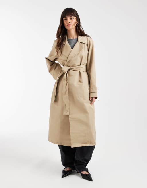 GAP icon long trench coat in beige, 3 of 4
