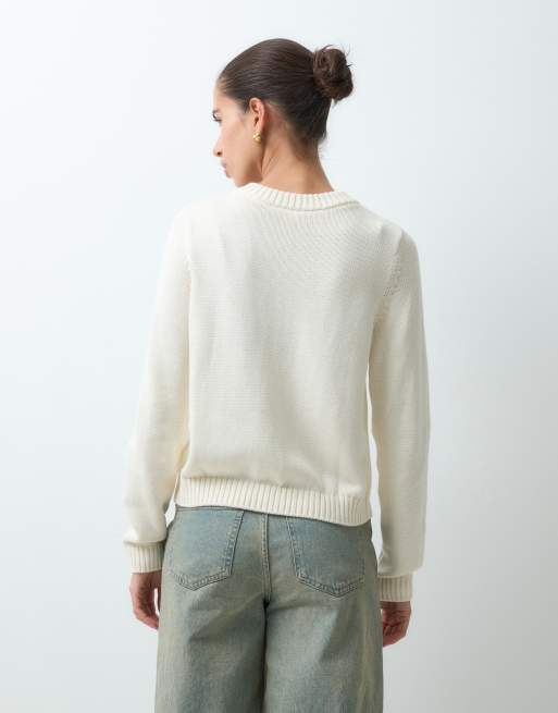 GAP knitted cardigan in cream, 4 of 5