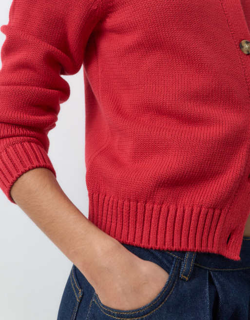 GAP knitted cardigan in red, 3 of 5