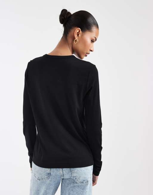 GAP large logo long sleeve t-shirt in black, 3 of 4