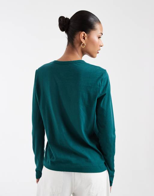 GAP large logo long sleeve t-shirt in green, 2 of 4