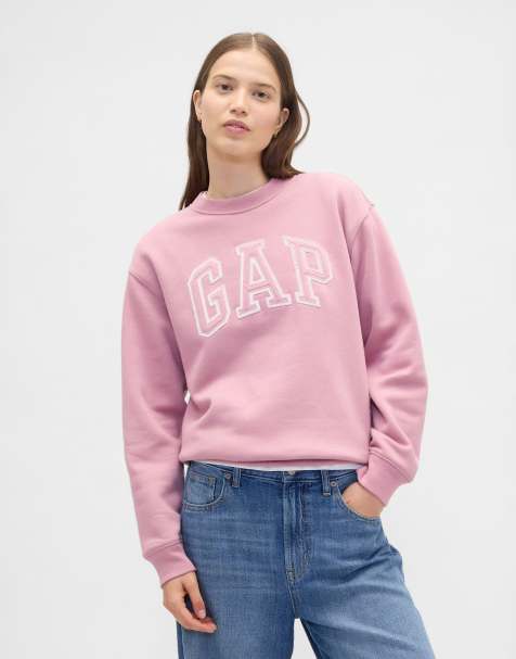 GAP large logo sweatshirt in light pink - view 1
