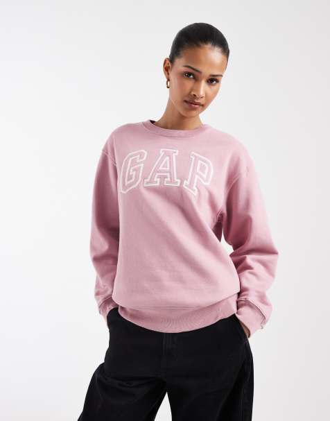 GAP large logo sweatshirt in light pink