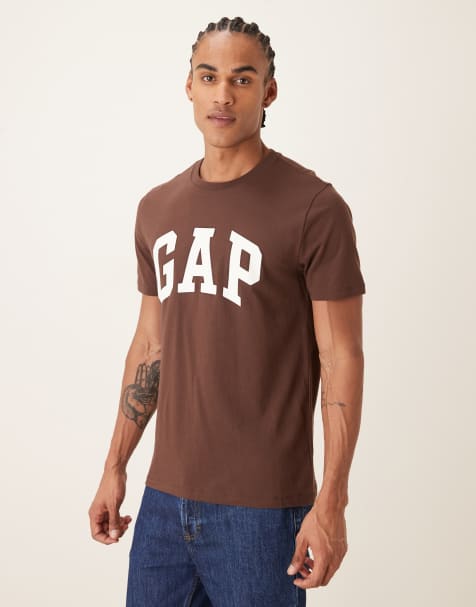 GAP everyday soft logo t-shirt in brown