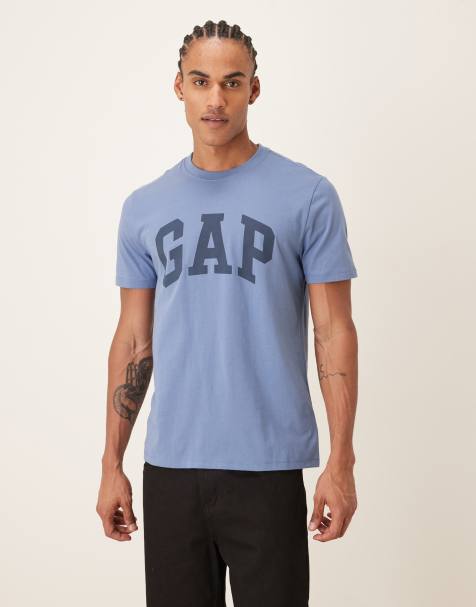 GAP large logo tshirt in mid blue - view 1