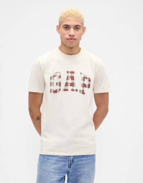 GAP large logo tshirt in stone - view 1
