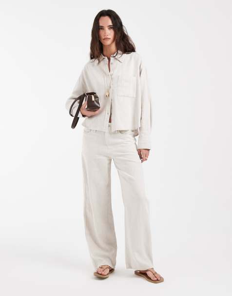 GAP linen mix co-ord in ecru - view 1