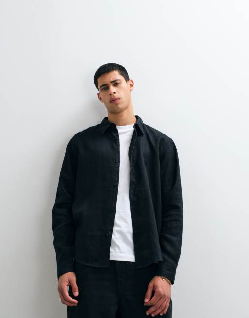 GAP linen shirt in black, 2 of 5