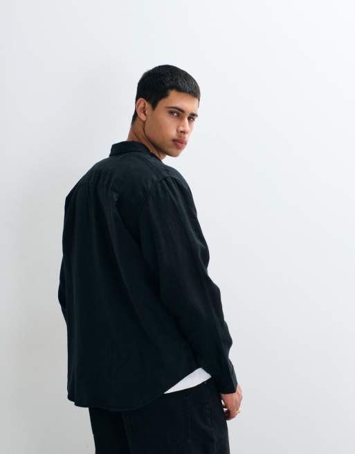 GAP linen shirt in black, 4 of 5