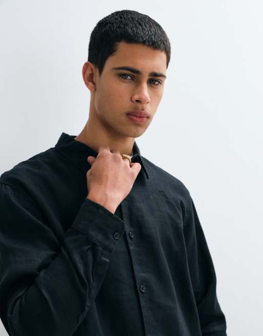 GAP linen shirt in black, 5 of 5