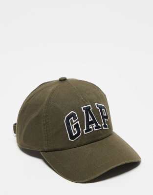Gap GAP logo cap in olive green