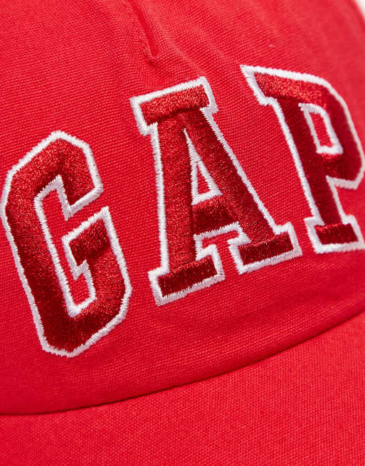 GAP logo cap in Red | ASOS
