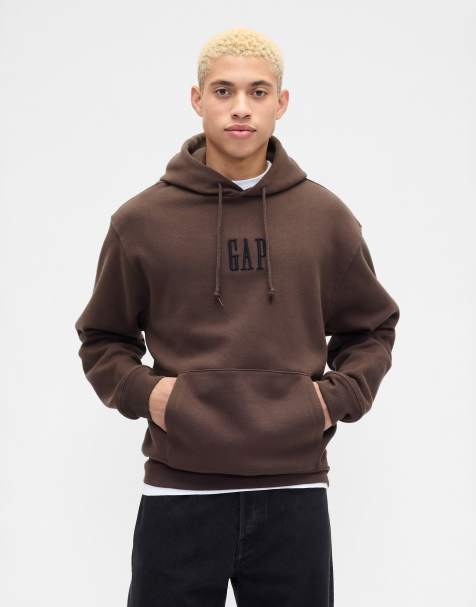 GAP logo hoodie in brown - view 1