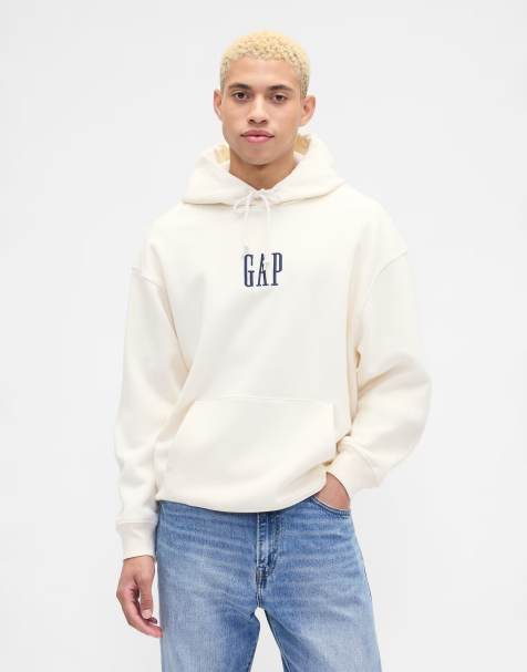 GAP logo hoodie in ecru - view 1