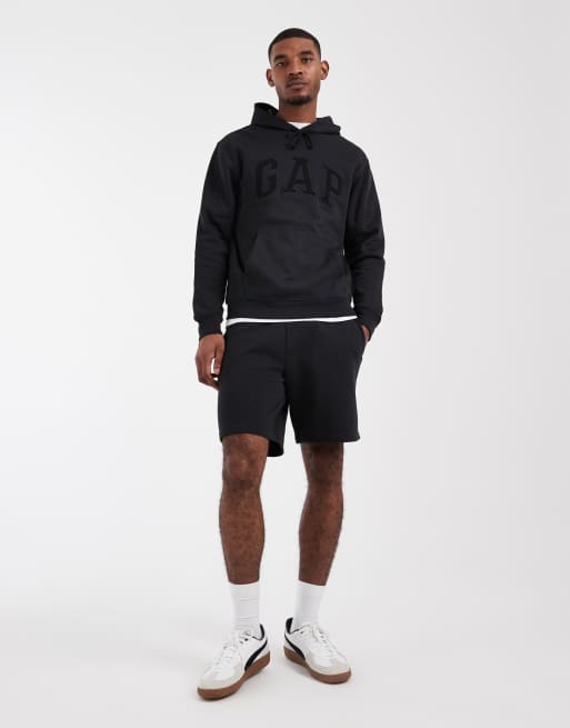 GAP logo over head hoodie in black, 4 of 5