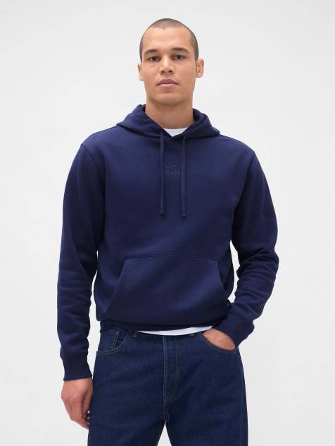 GAP logo over head hoodie in new navy - view 1