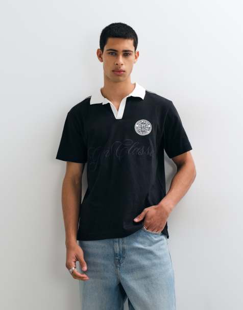 GAP logo rugby shirt in black - view 1