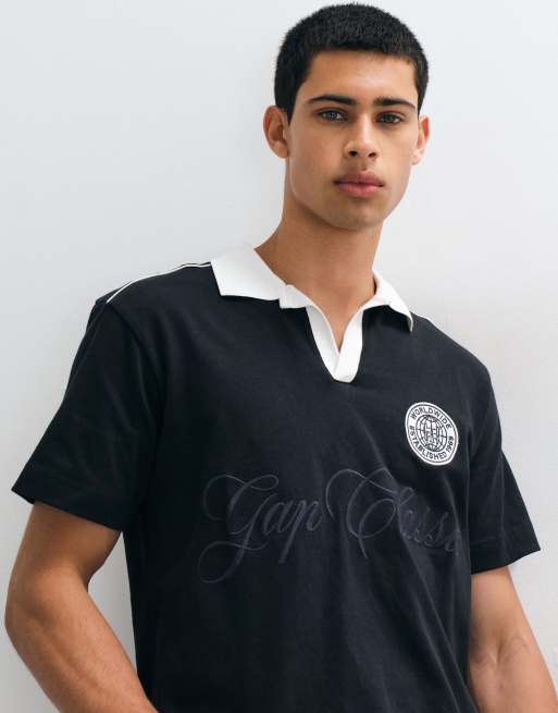 GAP logo rugby shirt in black , 3 of 5