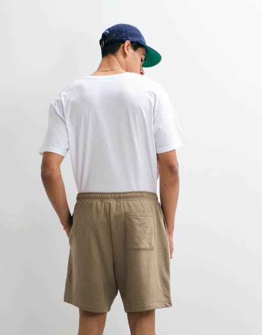 GAP logo tie waist sweat shorts co-ord in beige, 5 of 5