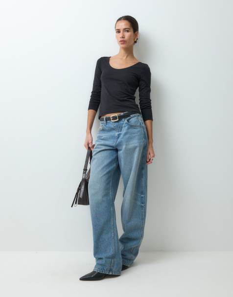GAP long sleeve close knit top in black - view 1