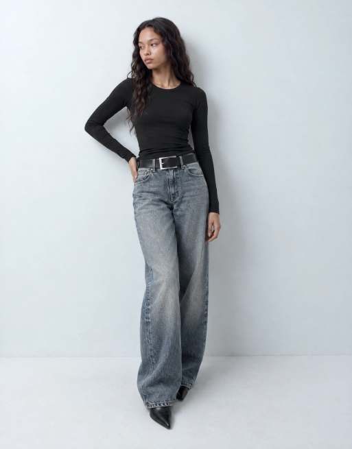 GAP long sleeve close knit top in black, 10 of 10