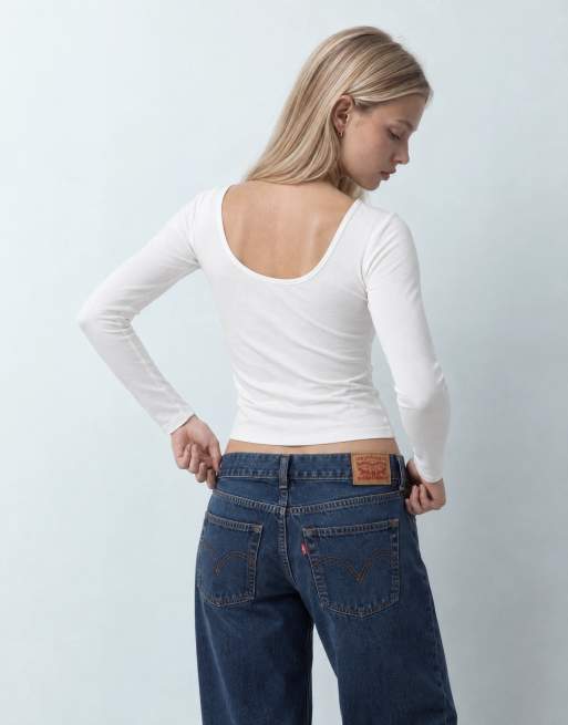 GAP long sleeve close knit top in white, 10 of 10