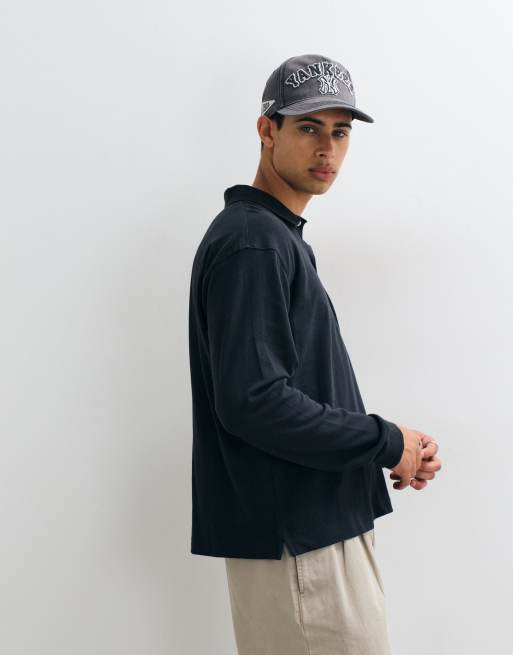 Gap long sleeve v-neck sweashirt in charcoal, 2 of 5