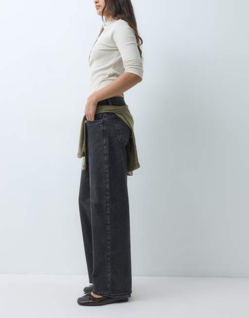 GAP loose fit front seam jeans in washed black, 2 of 5