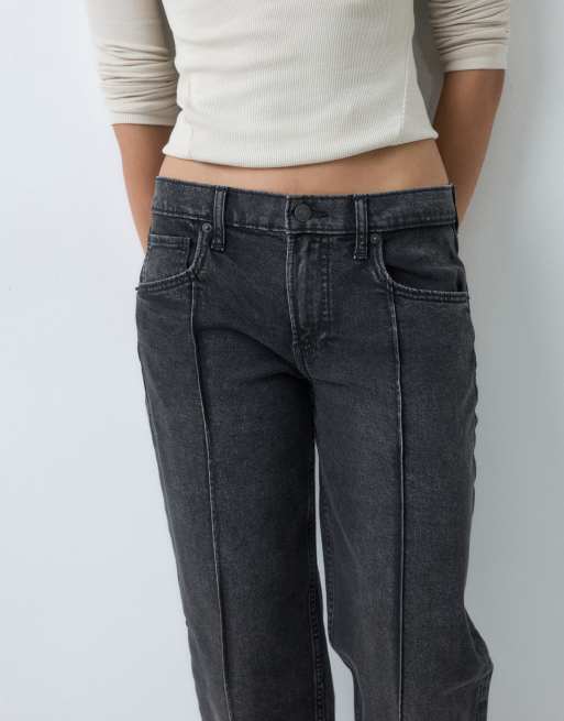 GAP loose fit front seam jeans in washed black, 4 of 5
