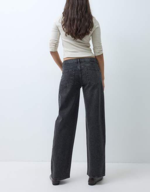 GAP loose fit front seam jeans in washed black, 5 of 5
