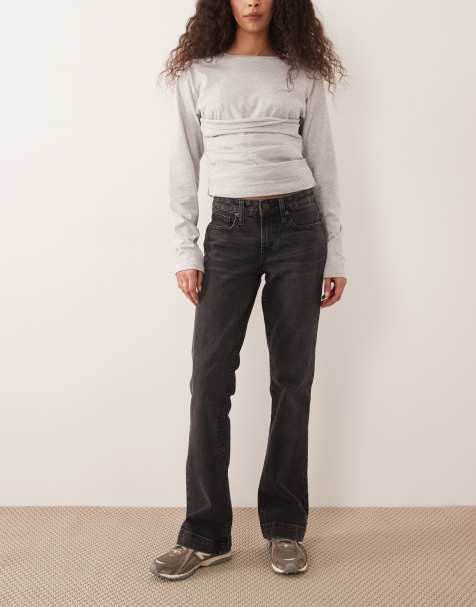 GAP low rise bootcut jeans in vintage washed black - view 1