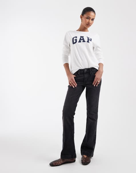 GAP low rise bootcut jeans in vintage washed black