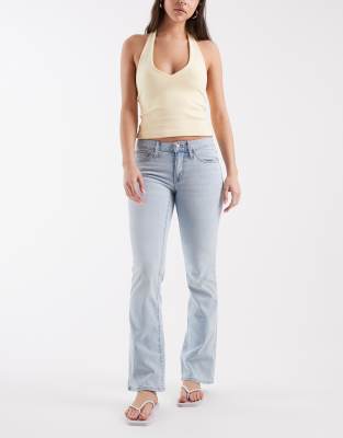 Gap Low Rise Flared Jeans In Blue