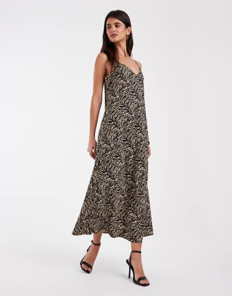 GAP midi slip dress in leopard print  - view 1
