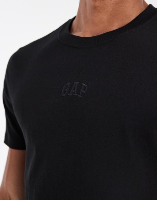 GAP mini logo fitted t-shirt in black, 5 of 5