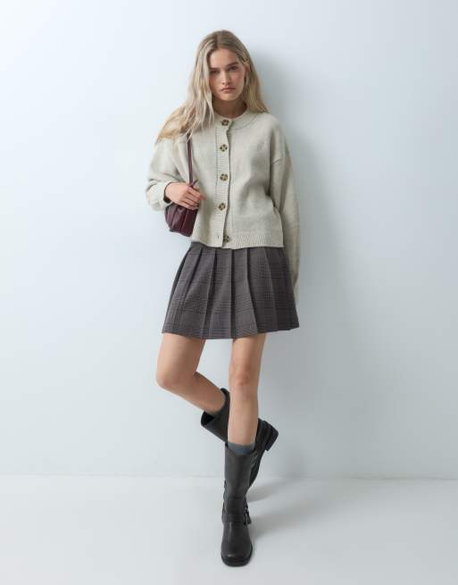 GAP mini pleated skort in plaid, 2 of 5