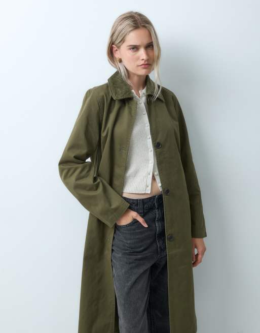 GAP Modern trench coat in oliver green, 2 of 4