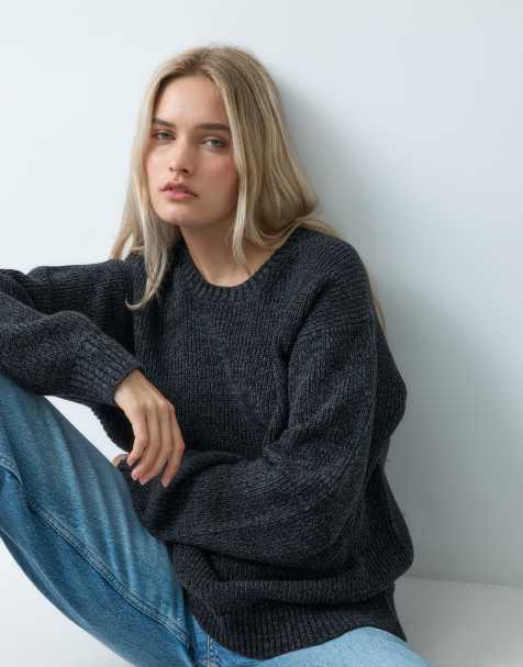 GAP oversized knit textured jumper in dark navy - view 1