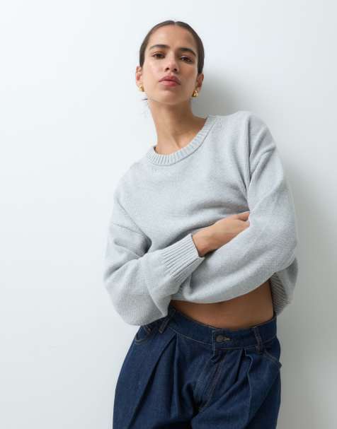 GAP oversized knitted jumper in grey - view 1