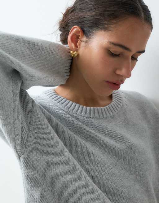 GAP oversized knitted jumper in grey, 2 of 5
