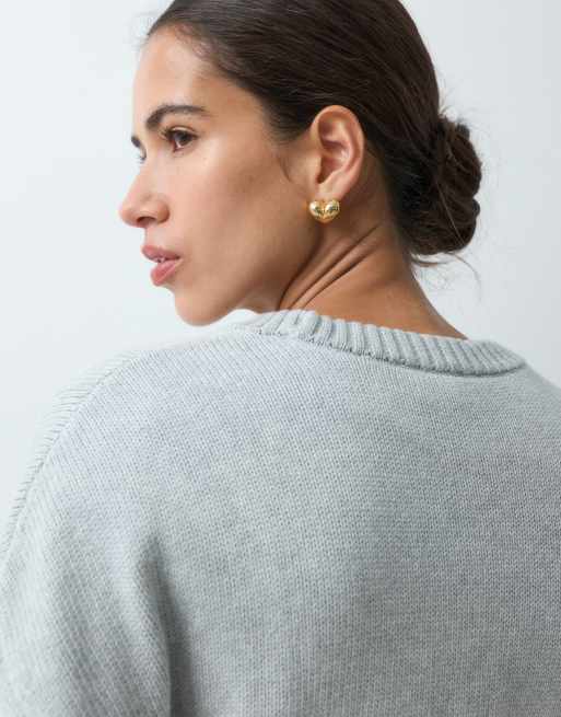 GAP oversized knitted jumper in grey, 5 of 5
