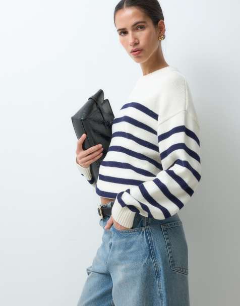 GAP oversized knitted jumper in white - view 1