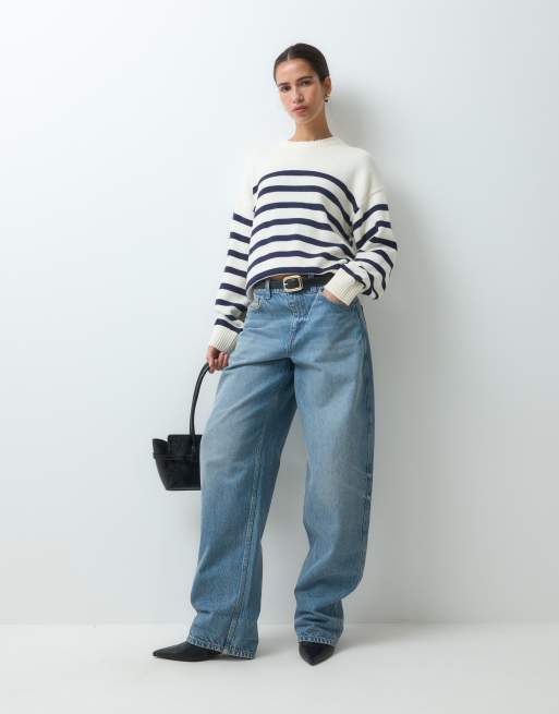 GAP oversized knitted jumper in white, 3 of 5