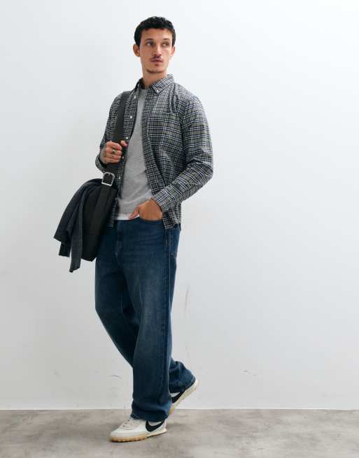 GAP oxford checked shirt in green , 2 of 5
