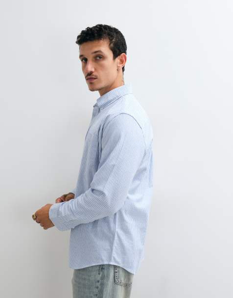 GAP oxford striped shirt in blue  - view 1