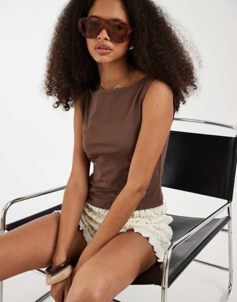 GAP polyamide tank top in chocolate - view 1