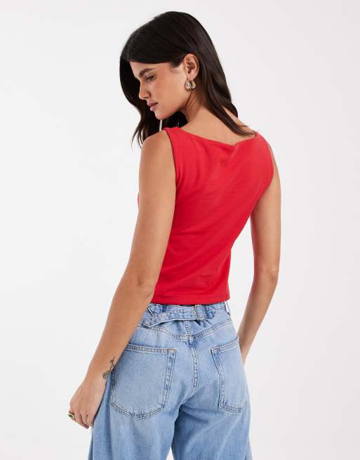 GAP polyamide tank top in red, 2 of 4
