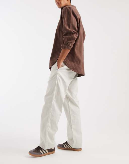 GAP pull on linen mix trousers in grey, 3 of 5