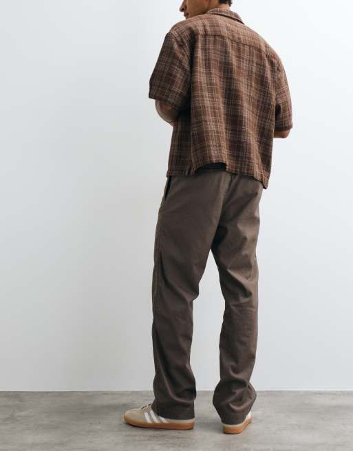 GAP pull on linen mix trousers in stone, 3 of 10