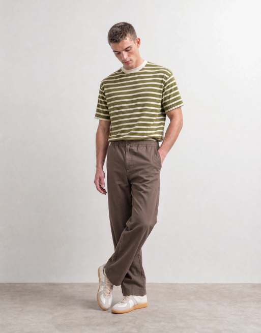 GAP pull on linen mix trousers in stone, 6 of 10